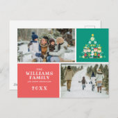 Erdnüsse | Weihnachtsbaum Peppermint Feiertagspostkarte (Vorne/Hinten)