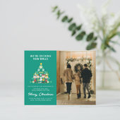 Erdnüsse | Weihnachtsbaum Peppermint Feiertagspostkarte (Stehend Vorderseite)