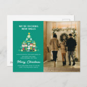 Erdnüsse | Weihnachtsbaum Peppermint Feiertagspostkarte (Vorne/Hinten)