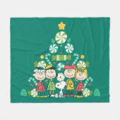 Erdnüsse | Weihnachtsbaum Peppermint Fleecedecke (Vorderseite (Horizontal))
