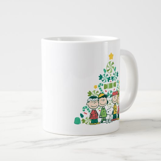 Erdnüsse | Weihnachtsbaum Peppermint Jumbo-Tasse (Vorderseite Rechts)