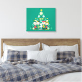 Erdnüsse | Weihnachtsbaum Peppermint Leinwanddruck (Insitu (Schlafzimmer))