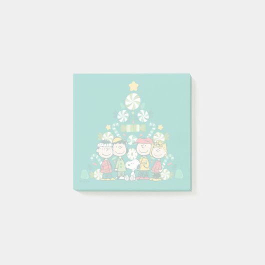 Erdnüsse | Weihnachtsbaum Peppermint Post-it Klebezettel (Vorderseite)