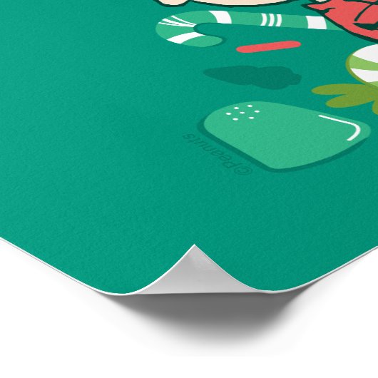 Erdnüsse | Weihnachtsbaum Peppermint Poster (Ecke)