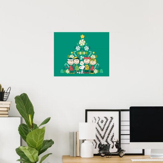Erdnüsse | Weihnachtsbaum Peppermint Poster (Heimbüro)