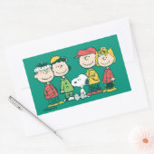 Erdnüsse | Weihnachtsbaum Peppermint Rechteckiger Aufkleber (Umschlag)