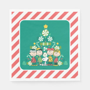 Erdnüsse Weihnachtsbaum Peppermint Serviette