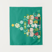 Erdnüsse | Weihnachtsbaum Peppermint Wandteppich (Vorderseite)