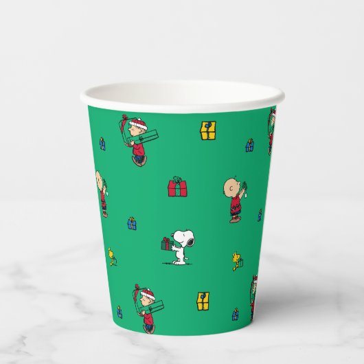 Erdnüsse | Weihnachtsgeschenk Muster Pappbecher (Rückseite)