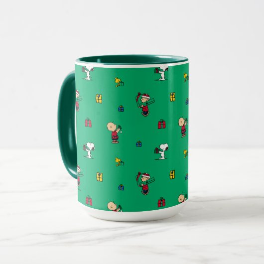 Erdnüsse | Weihnachtsgeschenk Muster Tasse (Vorderseite Links)
