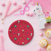 Erdnüsse | Weihnachtsgeschenk Rot Pappteller (Party)