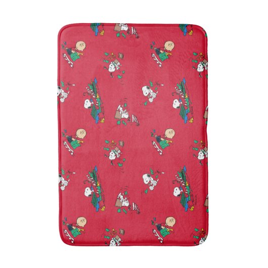 Erdnüsse | Weihnachtsgeschenkmuster Badematte (Vorderseite Vertikal)