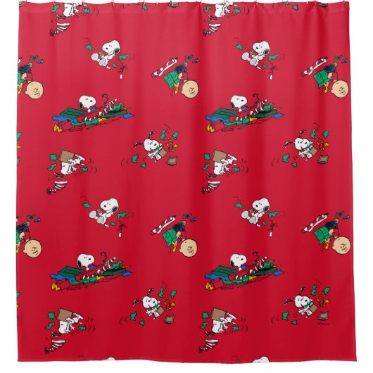 Erdnüsse | Weihnachtsgeschenkmuster Duschvorhang (Vorderseite)