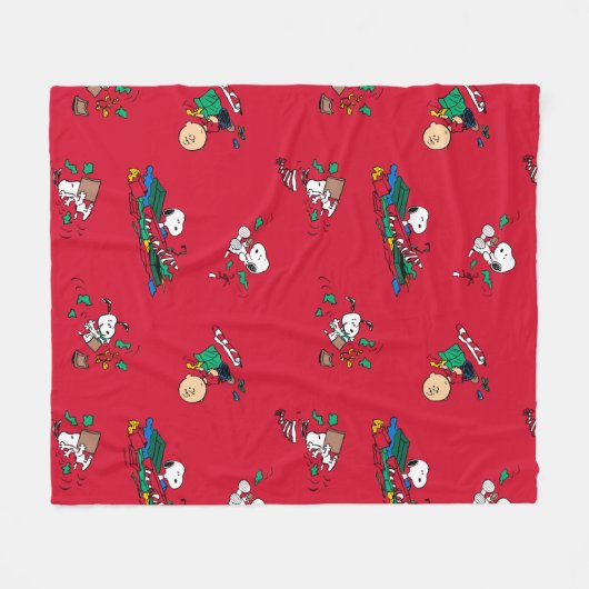 Erdnüsse | Weihnachtsgeschenkmuster Fleecedecke (Vorderseite (Horizontal))