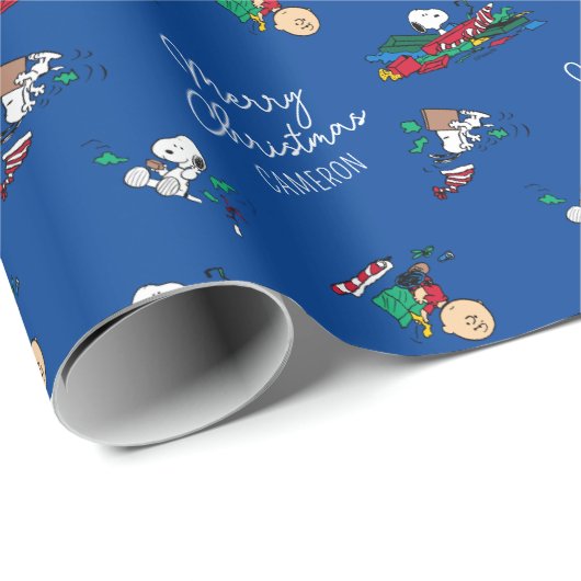 Erdnüsse | Weihnachtsgeschenkmuster Geschenkpapier (Rolleneckpunkt)