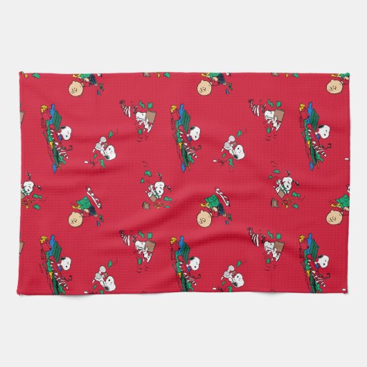 Erdnüsse | Weihnachtsgeschenkmuster Geschirrtuch (Horizontal)