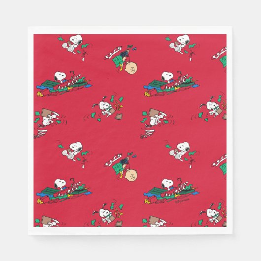 Erdnüsse | Weihnachtsgeschenkmuster Serviette (Vorderseite)