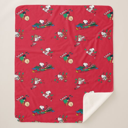 Erdnüsse | Weihnachtsgeschenkmuster Sherpadecke (Vorderseite)