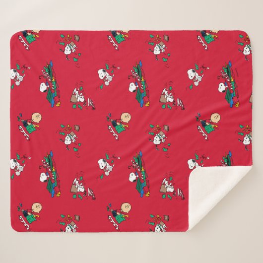 Erdnüsse | Weihnachtsgeschenkmuster Sherpadecke (Vorderseite (Horizontal))