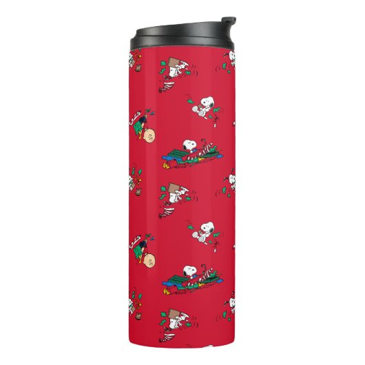 Erdnüsse | Weihnachtsgeschenkmuster Thermosbecher (Nach links gedreht)