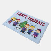 Erdnüsse | Weihnachtsverkehr Fußmatte (Schrägansicht)