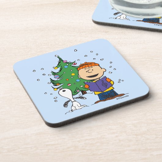 Erdnüsse | Weihnachtsverkehr Getränkeuntersetzer (Linke Seite)