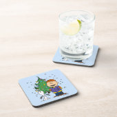 Erdnüsse | Weihnachtsverkehr Getränkeuntersetzer (Rechte Seite)