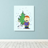 Erdnüsse | Weihnachtsverkehr Leinwanddruck (Insitu (Holzboden))