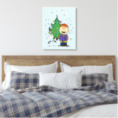 Erdnüsse | Weihnachtsverkehr Leinwanddruck (Insitu (Schlafzimmer))