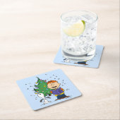 Erdnüsse | Weihnachtsverkehr Rechteckiger Pappuntersetzer (Vor Ort)