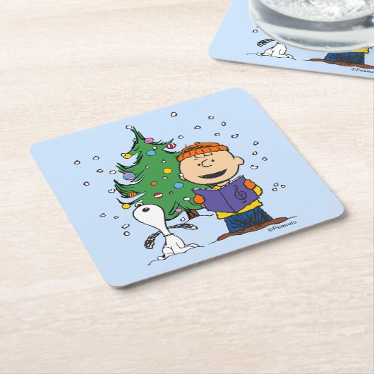 Erdnüsse | Weihnachtsverkehr Rechteckiger Pappuntersetzer (angewinkelt)