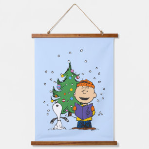 Erdnüsse Weihnachtsverkehr Wandteppich Mit Holzrahmen