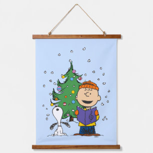 Erdnüsse Weihnachtsverkehr Wandteppich Mit Holzrahmen