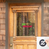 Erdnüsse | Weihnachtswald kann getanzt werden Fensteraufkleber (Haustür)