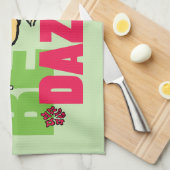 Erdnüsse | Weihnachtswald kann getanzt werden Geschirrtuch (Viertel Falte)