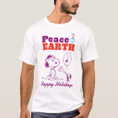 Erdnüsse | Weltfrieden Snoopy & Woodstock T-Shirt (Vorderseite)