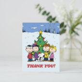 Erdnüsse | Winter Geburtstag Vielen Dank Feiertagspostkarte (Stehend Vorderseite)