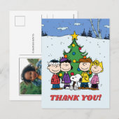 Erdnüsse | Winter Geburtstag Vielen Dank Feiertagspostkarte (Vorne/Hinten)