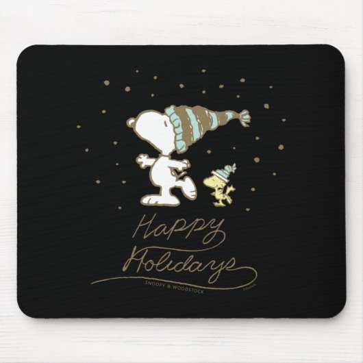 Erdnüsse Winter Schlittschuhfahren Mousepad (Vorne)