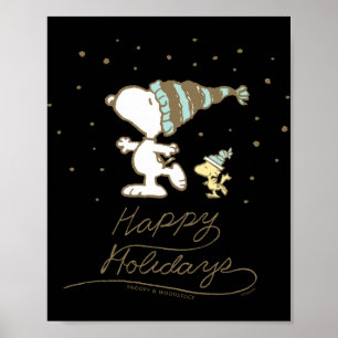 Erdnüsse Winter Skaten Poster