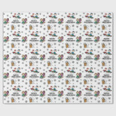 Erdnüsse | Winterrodelmuster Geschenkpapier (Flach)