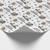 Erdnüsse | Winterrodelmuster Geschenkpapier (Ecke)