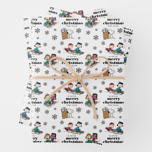 Erdnüsse | Winterrodelmuster Geschenkpapier Set (Beispiel)