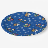 Erdnüsse | Winterrodelmuster Pappteller (Schrägansicht)