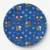 Erdnüsse | Winterrodelmuster Pappteller (Vorderseite)