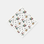 Erdnüsse | Winterrodelmuster Serviette (Ecke)