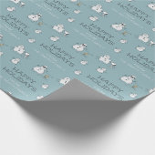 Erdnüsse - Winterschneemann individuell anpassbar Geschenkpapier (Ecke)