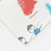 Erdnüsse | Winterskifahren der Pisten Muster Fleecedecke (Ecke)