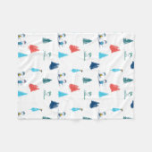 Erdnüsse | Winterskifahren der Pisten Muster Fleecedecke (Vorderseite (Horizontal))