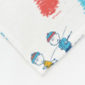 Erdnüsse | Winterskifahren der Pisten Muster Fleecedecke (Ecke)